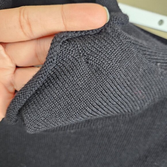 Wilfred Black 100% Merino Wool Mockneck Cyprie Sweater - Picture 9 of 9